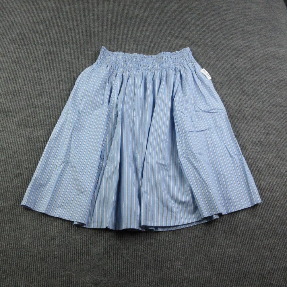 Old Navy Skirt Womens XXL Blue Peasant Midi Chambray Elastic Waist Pockets NWT